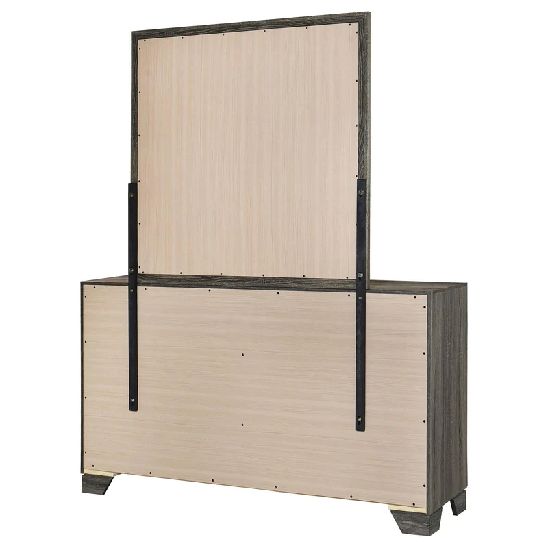 Coaster Furniture Wright 223343M 6-Drawer Dresser and Mirror - Brown Oak