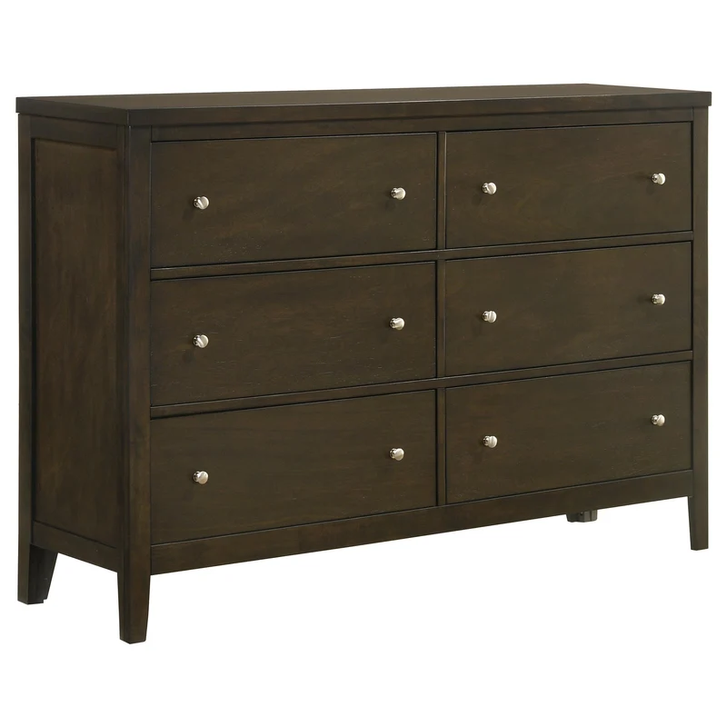 Coaster Furniture Wilkes 224423 6-Drawer Dresser Cabinet - Dark Cocoa