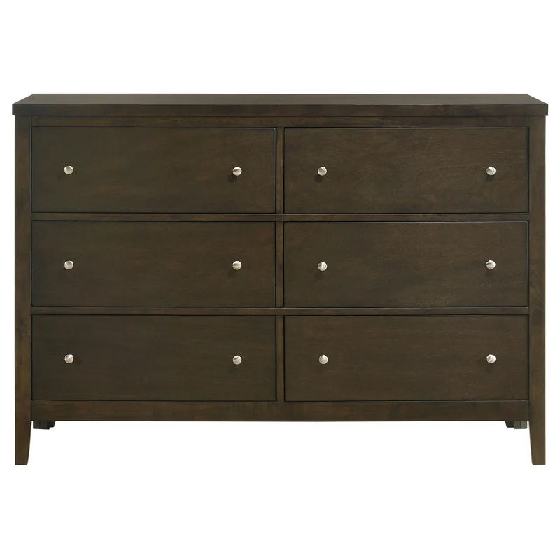 Coaster Furniture Wilkes 224423 6-Drawer Dresser Cabinet - Dark Cocoa