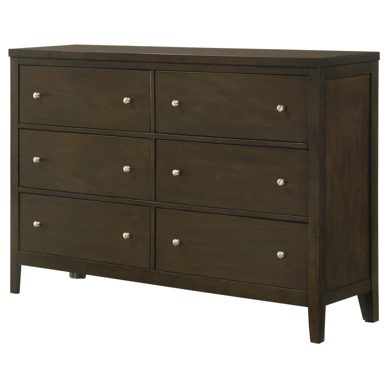 Coaster Furniture Wilkes 224423 6-Drawer Dresser Cabinet - Dark Cocoa