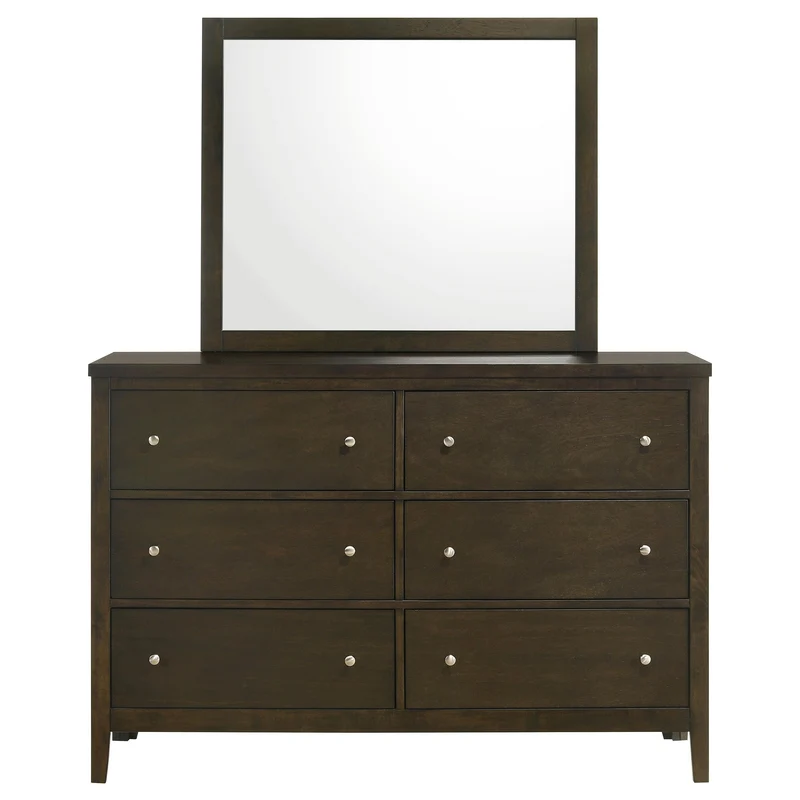 Coaster Furniture Wilkes 224423M 6-Drawer Dresser and Mirror - Dark Cocoa