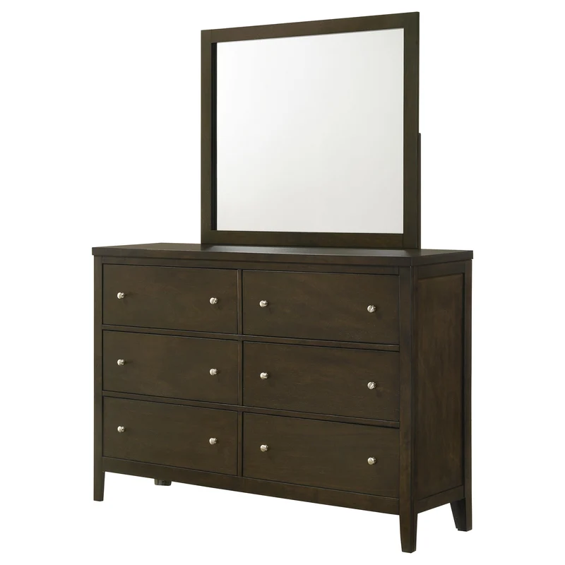 Coaster Furniture Wilkes 224423M 6-Drawer Dresser and Mirror - Dark Cocoa