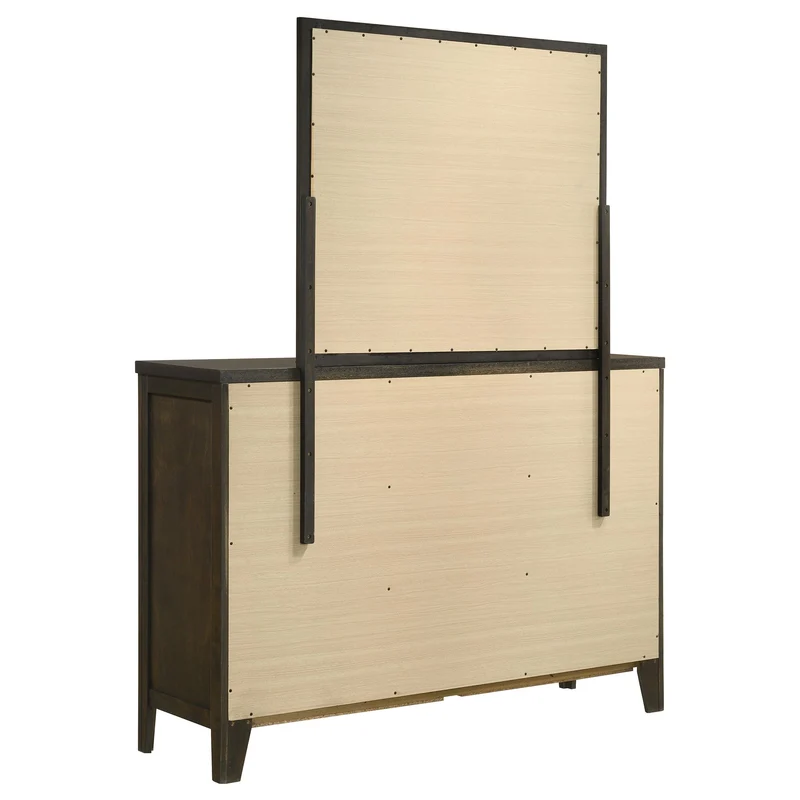 Coaster Furniture Wilkes 224423M 6-Drawer Dresser and Mirror - Dark Cocoa