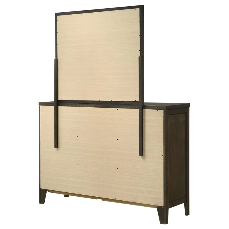 Coaster Furniture Wilkes 224423M 6-Drawer Dresser and Mirror - Dark Cocoa