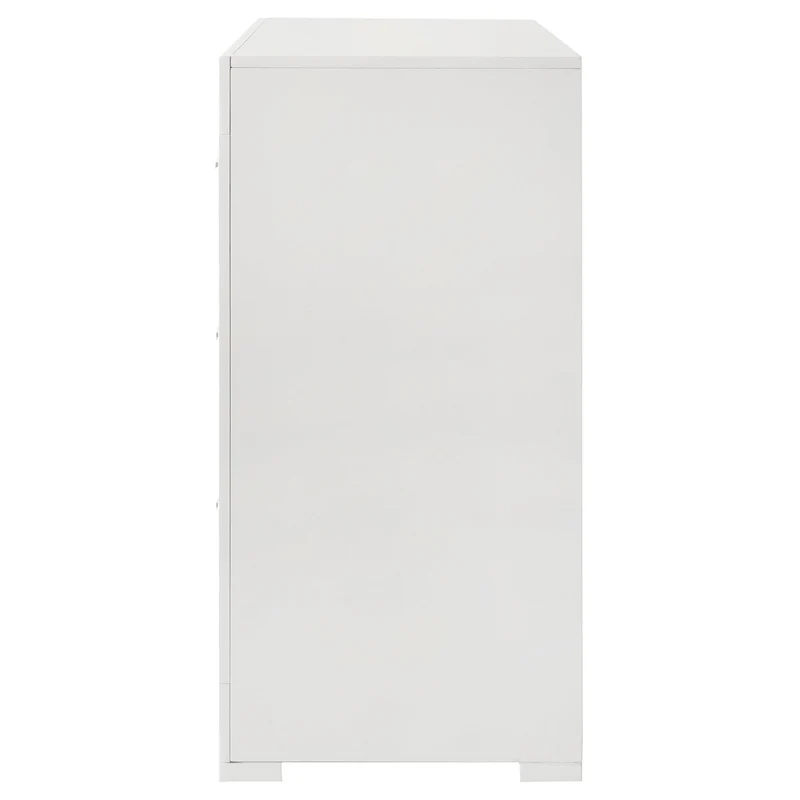 Coaster Furniture Ives 224943 6-Drawer Dresser Cabinet - White High Gloss