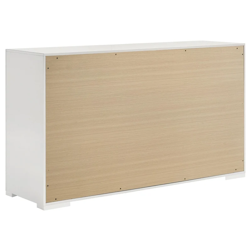 Coaster Furniture Ives 224943 6-Drawer Dresser Cabinet - White High Gloss