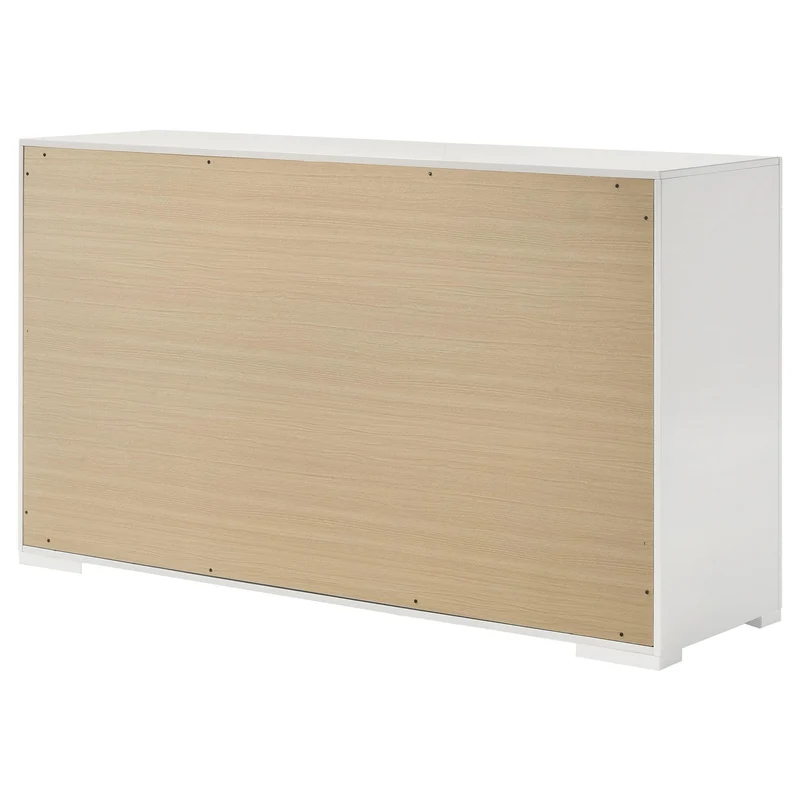 Coaster Furniture Ives 224943 6-Drawer Dresser Cabinet - White High Gloss