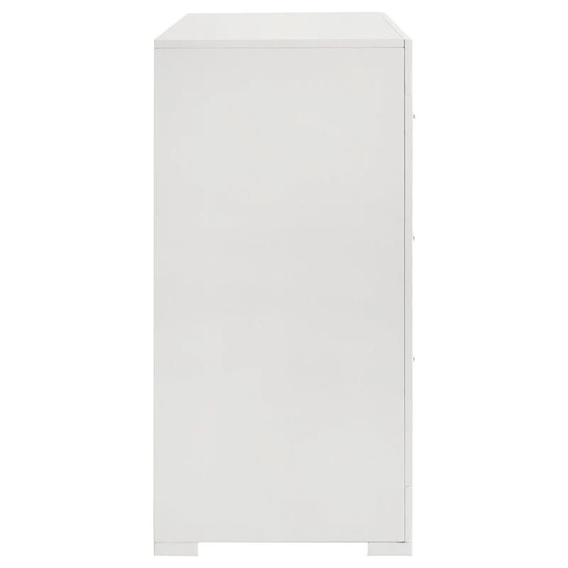Coaster Furniture Ives 224943 6-Drawer Dresser Cabinet - White High Gloss