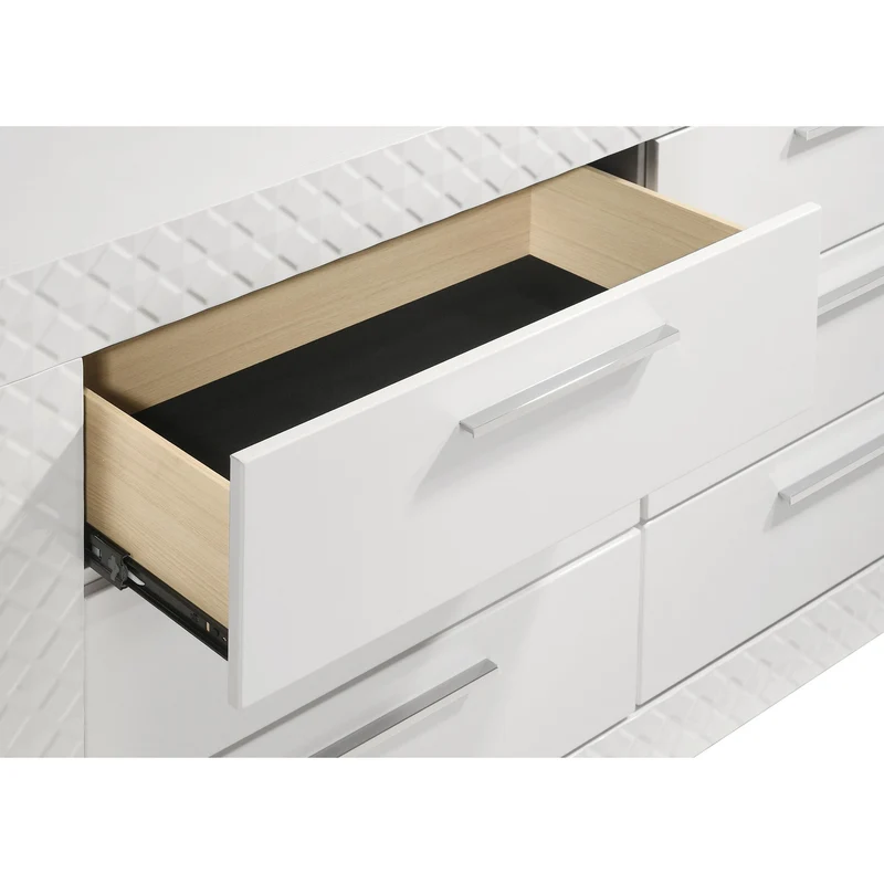 Coaster Furniture Ives 224943 6-Drawer Dresser Cabinet - White High Gloss