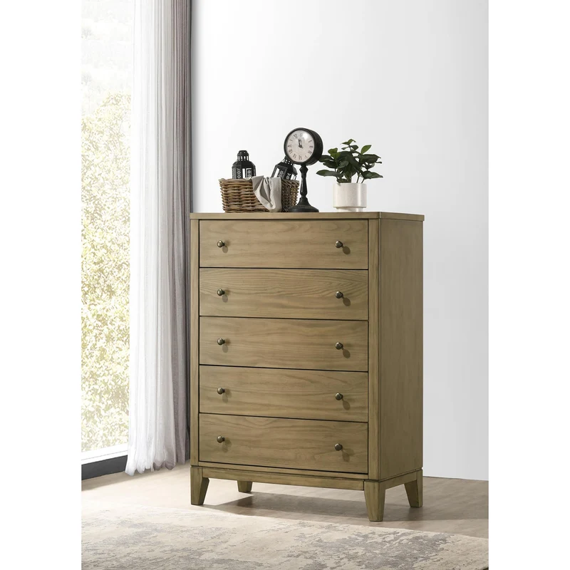 Coaster Furniture Granada 224925 5-Drawer Bedroom Chest of Drawers - Natural Pine