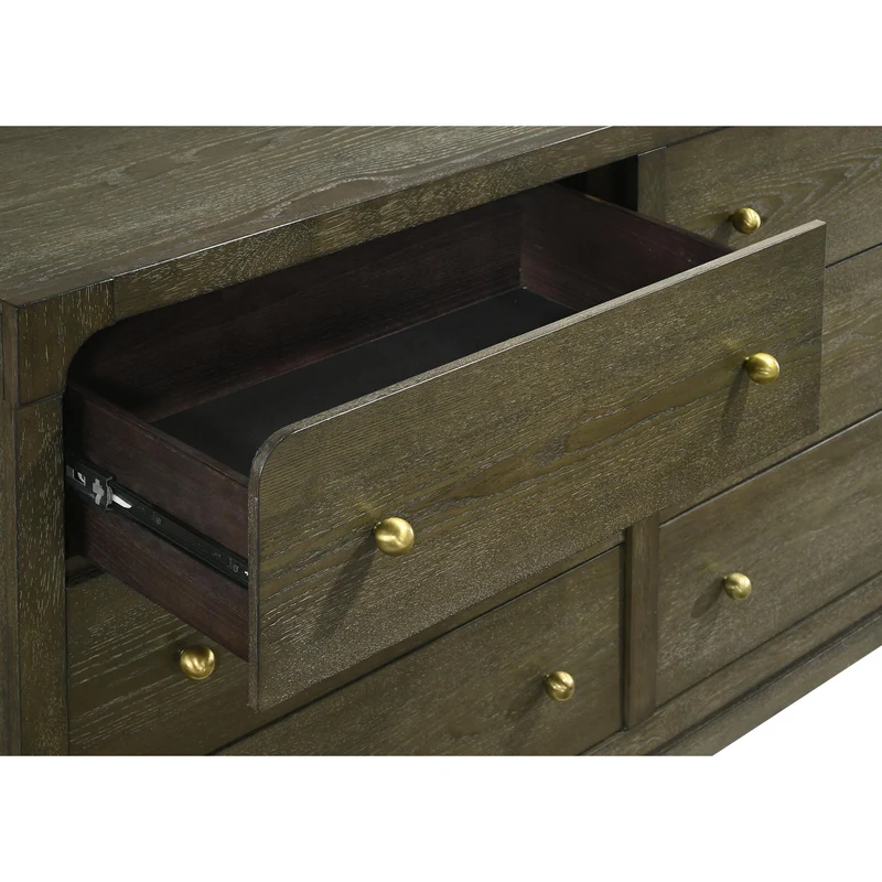 Coaster Furniture Gran Park 224933M 6-Drawer Dresser and Mirror - Dark Cocoa