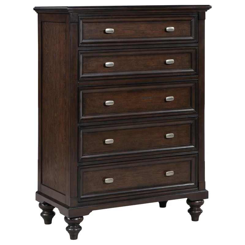 Coaster Furniture Andover 223635 5-Drawer Chest of Drawers - Dark Oak