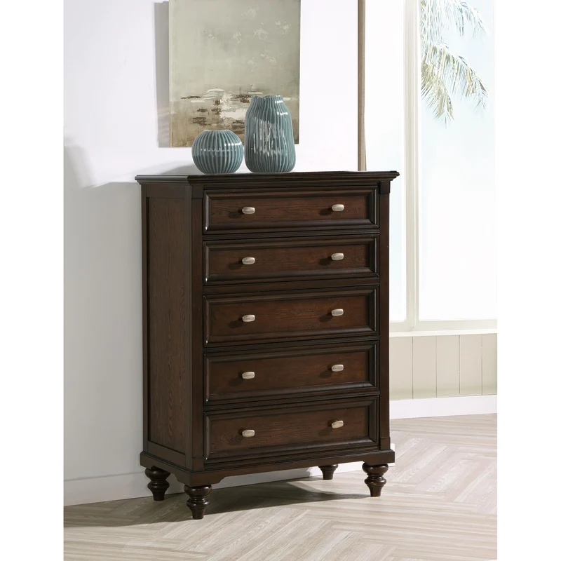 Coaster Furniture Andover 223635 5-Drawer Chest of Drawers - Dark Oak