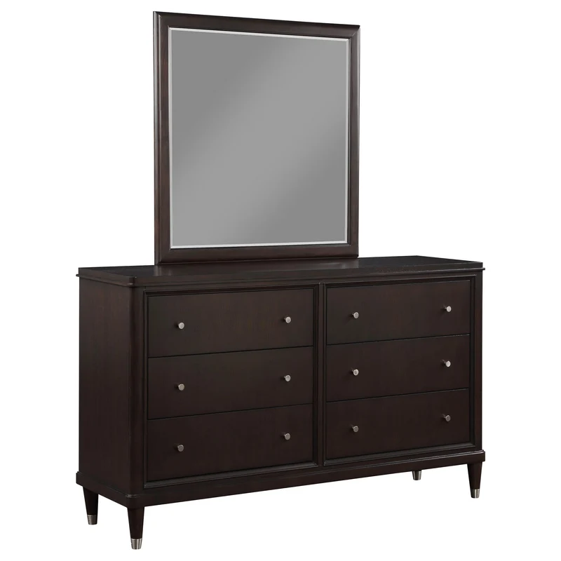 Coaster Furniture Emberlyn 223063M 6-Drawer Dresser with Mirror - Brown