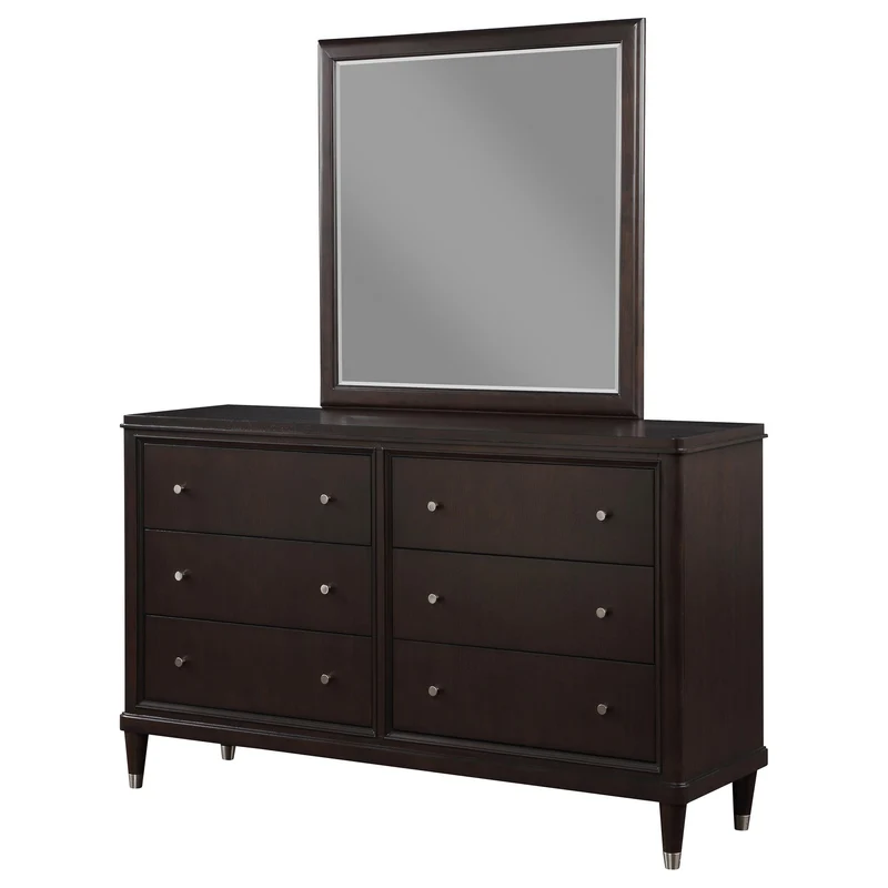 Coaster Furniture Emberlyn 223063M 6-Drawer Dresser with Mirror - Brown
