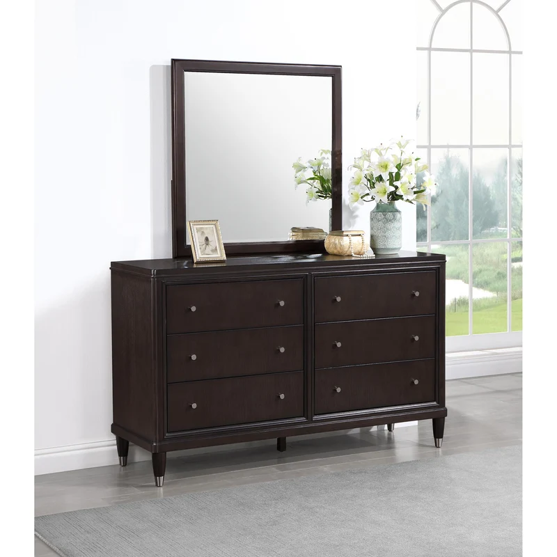 Coaster Furniture Emberlyn 223063M 6-Drawer Dresser with Mirror - Brown