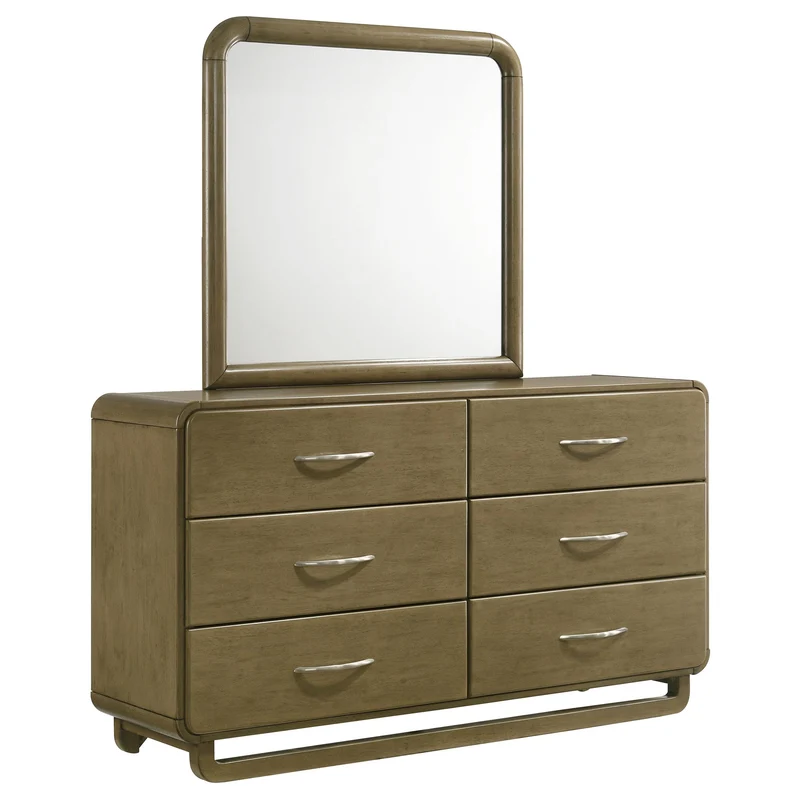 Coaster Furniture Amsbury 224273M 6-Drawer Dresser and Mirror - Nutmeg