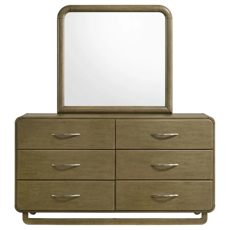 Coaster Furniture Amsbury 224273M 6-Drawer Dresser and Mirror - Nutmeg
