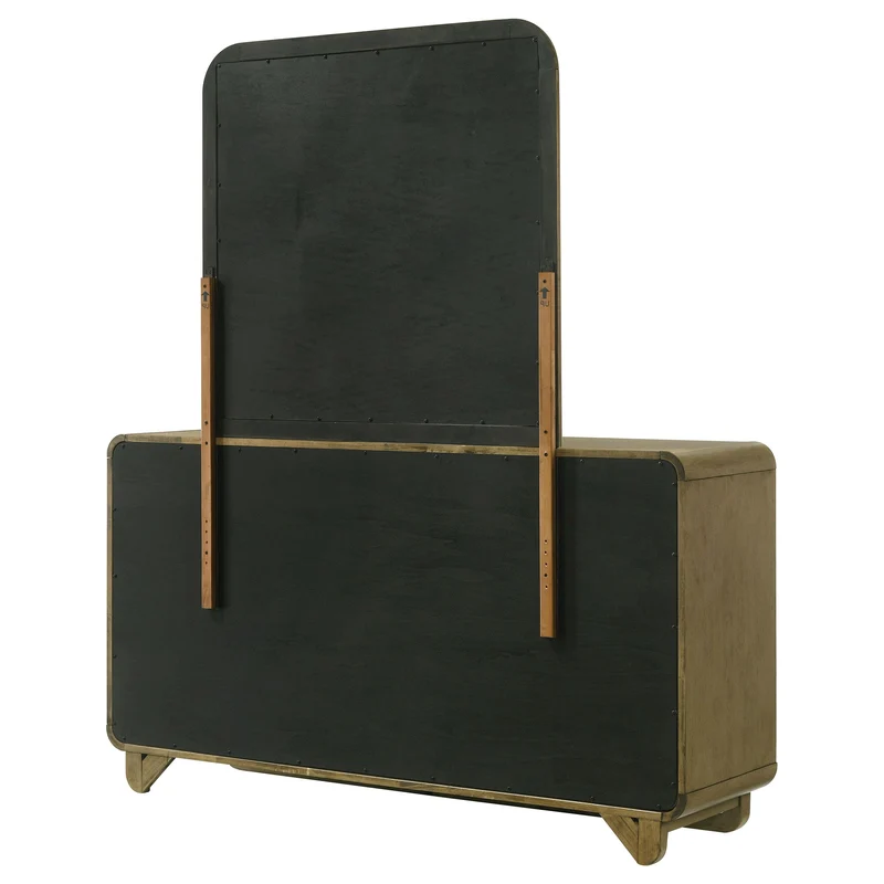 Coaster Furniture Amsbury 224273M 6-Drawer Dresser and Mirror - Nutmeg