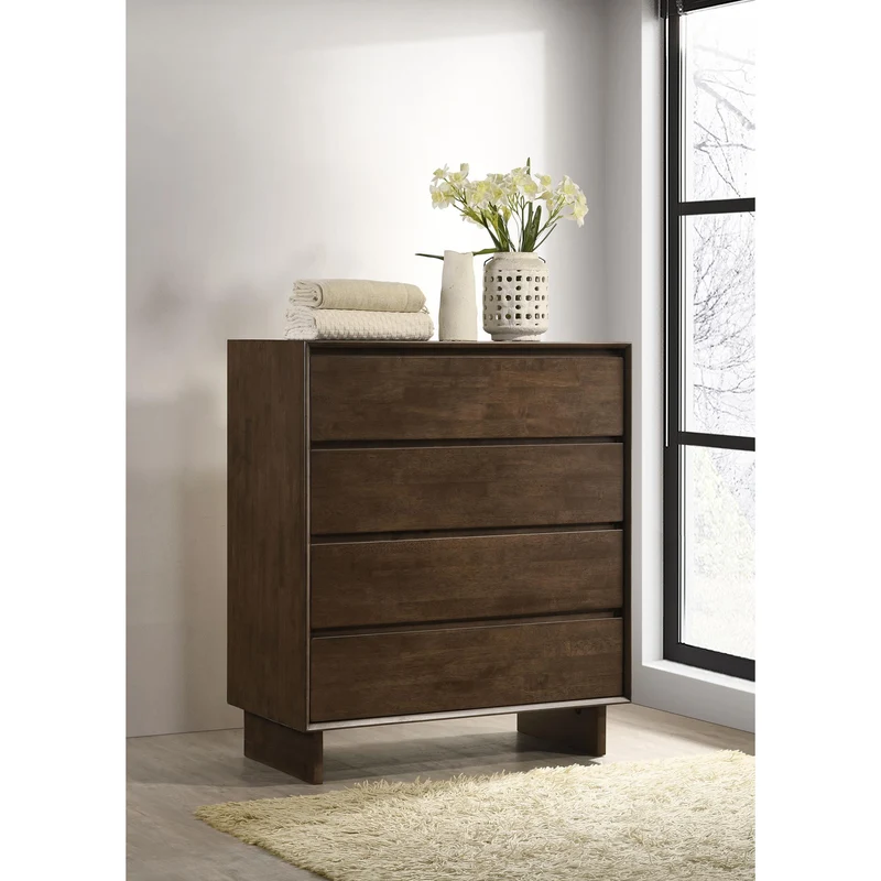 Coaster Furniture Glenwood 225015 4-Drawer Chest of Drawers - Warm Brown