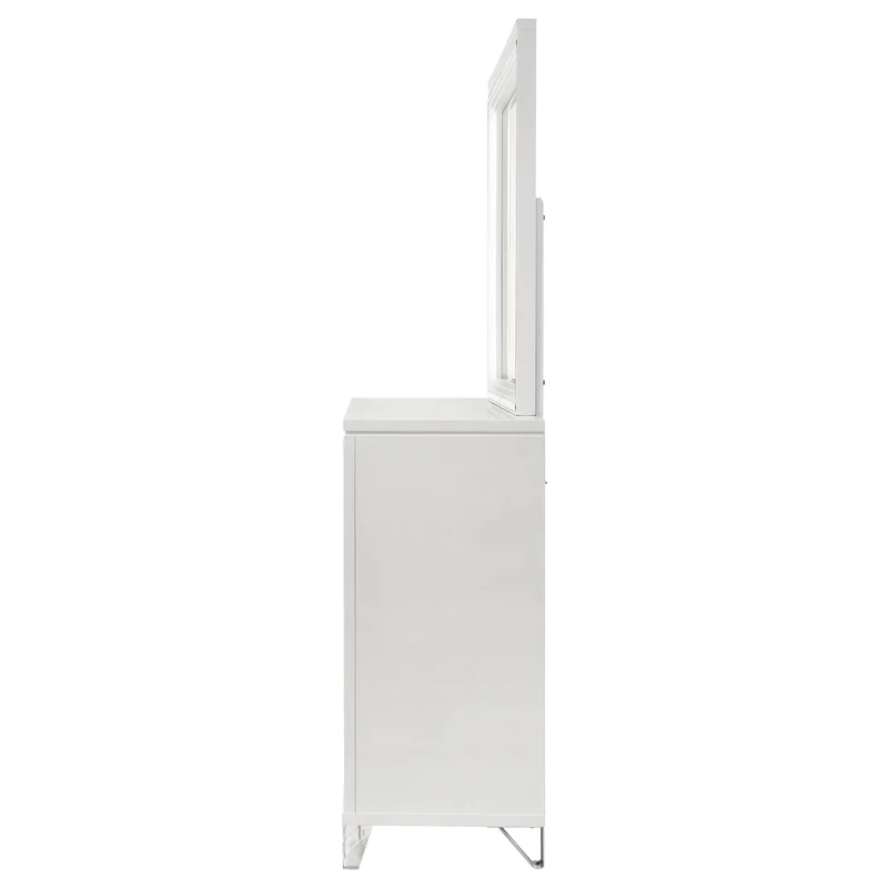Coaster Furniture Marmore 224963M 9-Drawer Dresser and LED Mirror - White