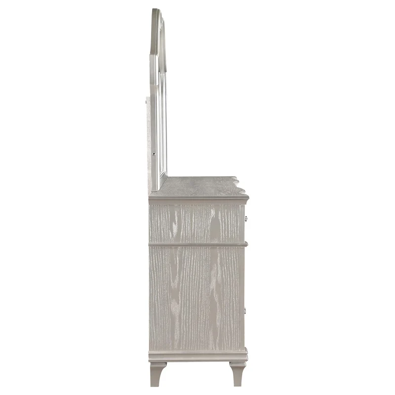 Coaster Furniture Evangeline 223393M 9-Drawer Dresser with Mirror - Silver Oak