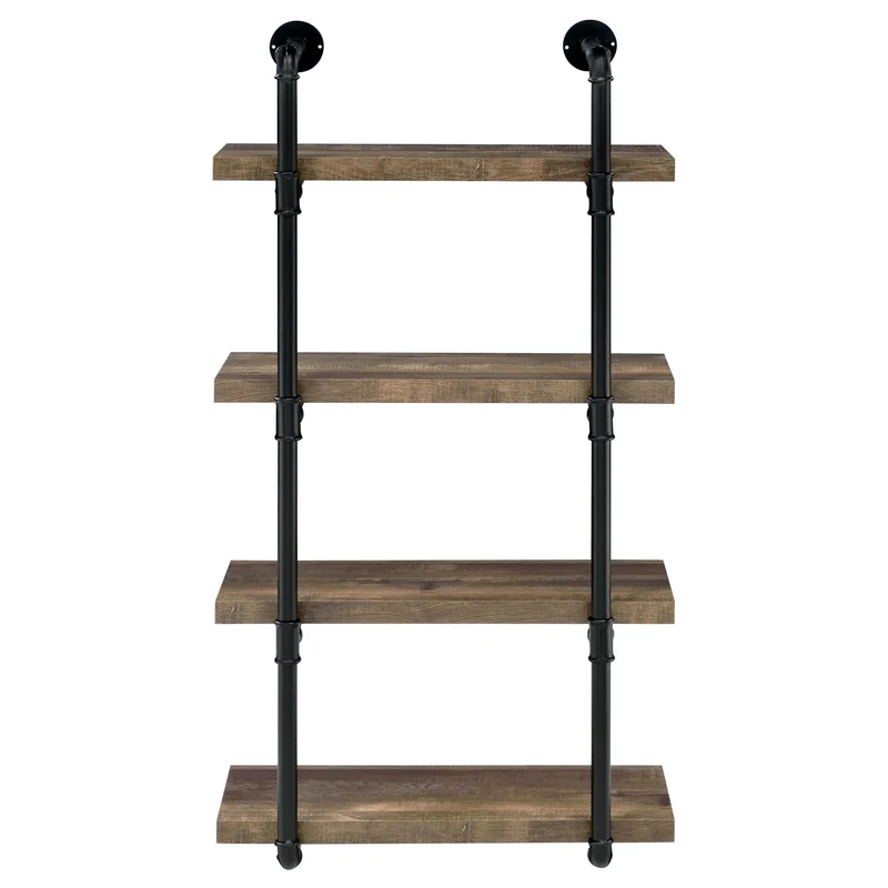Coaster Furniture Elmcrest 804426 24-inch 4-shelf Wall Bookshelf - Rustic Oak