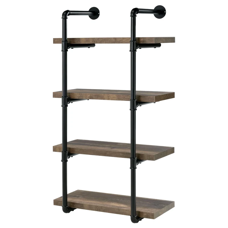 Coaster Furniture Elmcrest 804426 24-inch 4-shelf Wall Bookshelf - Rustic Oak