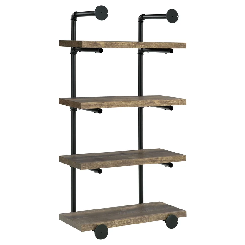 Coaster Furniture Elmcrest 804426 24-inch 4-shelf Wall Bookshelf - Rustic Oak