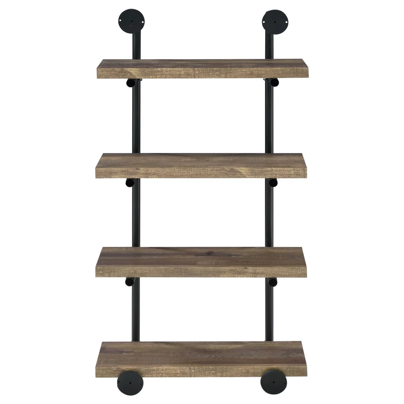 Coaster Furniture Elmcrest 804426 24-inch 4-shelf Wall Bookshelf - Rustic Oak