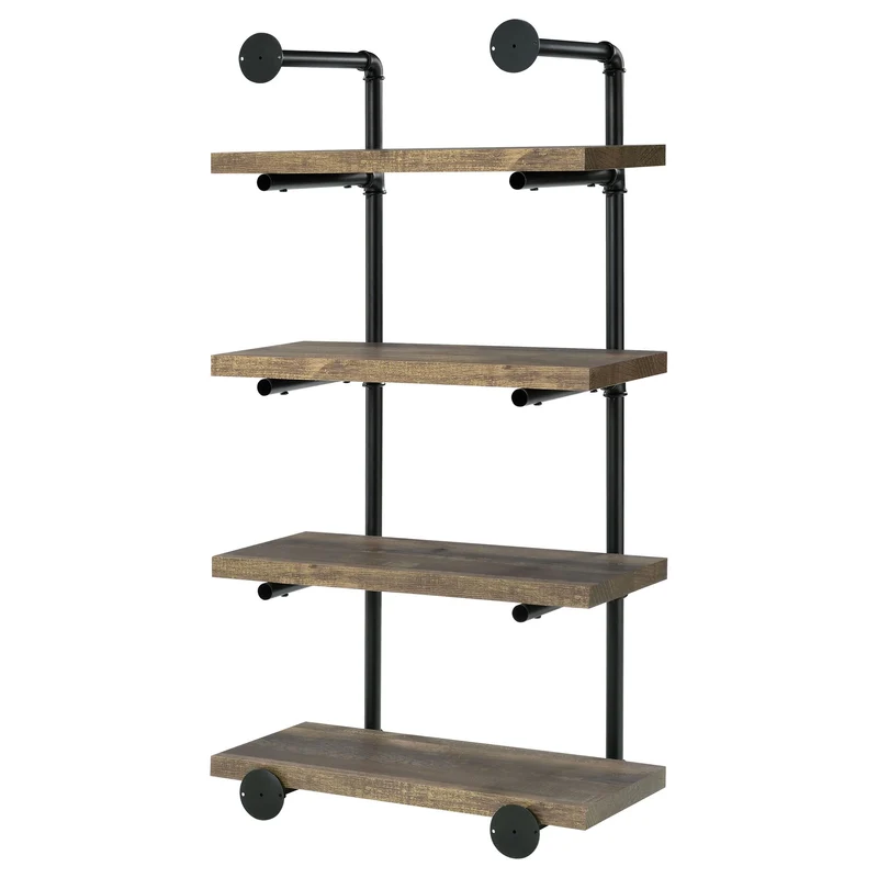Coaster Furniture Elmcrest 804426 24-inch 4-shelf Wall Bookshelf - Rustic Oak
