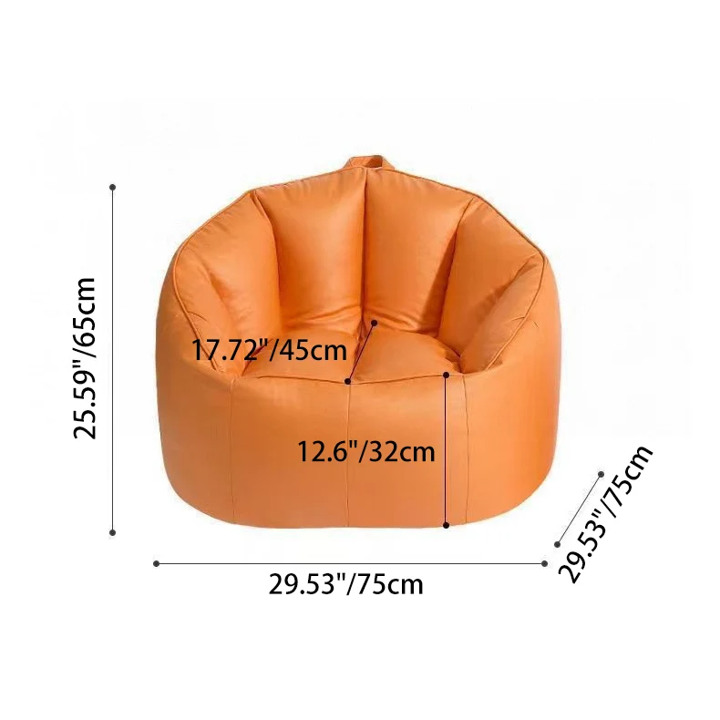 Contemporary Nordic Synthetic Fabric EPS Bean Bag Lazy Sofa With Backrest & Footrest For Living Room & Bedroom