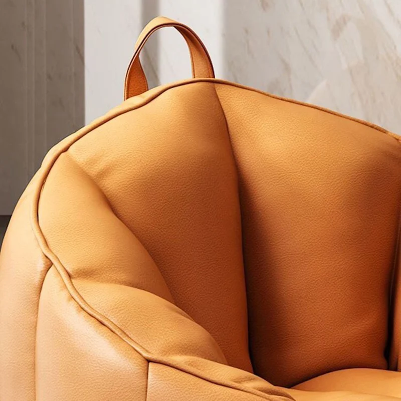Contemporary Nordic Synthetic Fabric EPS Bean Bag Lazy Sofa With Backrest & Footrest For Living Room & Bedroom