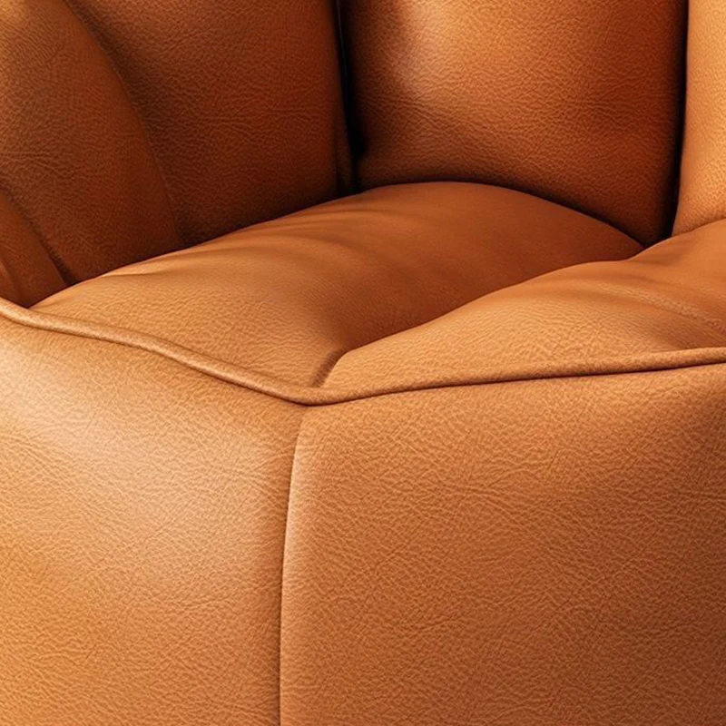 Contemporary Nordic Synthetic Fabric EPS Bean Bag Lazy Sofa With Backrest & Footrest For Living Room & Bedroom