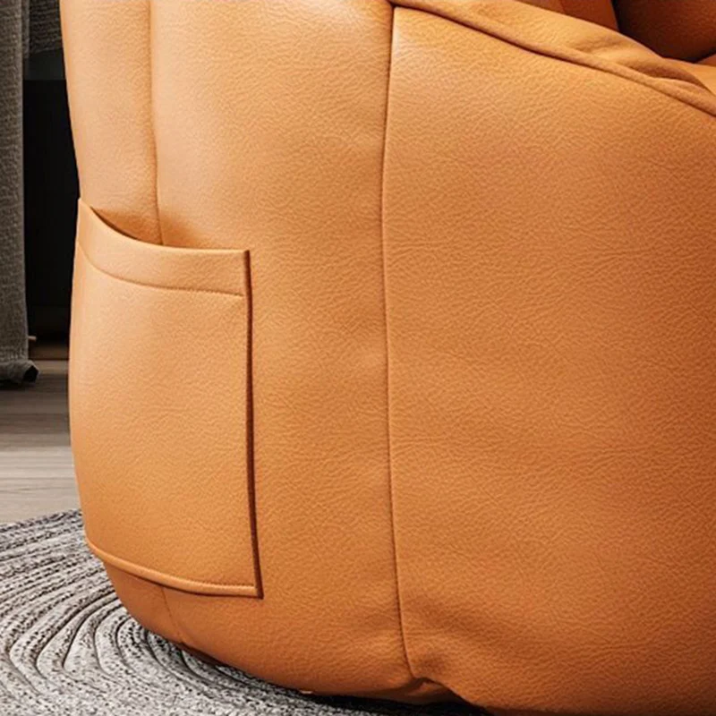 Contemporary Nordic Synthetic Fabric EPS Bean Bag Lazy Sofa With Backrest & Footrest For Living Room & Bedroom