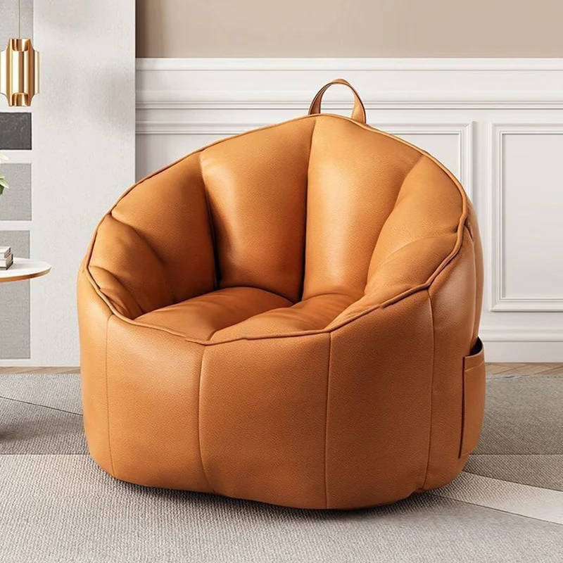 Contemporary Nordic Synthetic Fabric EPS Bean Bag Lazy Sofa With Backrest & Footrest For Living Room & Bedroom