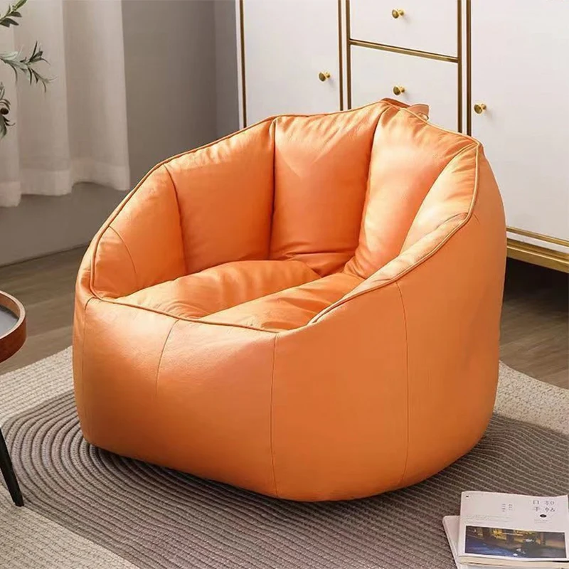Contemporary Nordic Synthetic Fabric EPS Bean Bag Lazy Sofa With Backrest & Footrest For Living Room & Bedroom