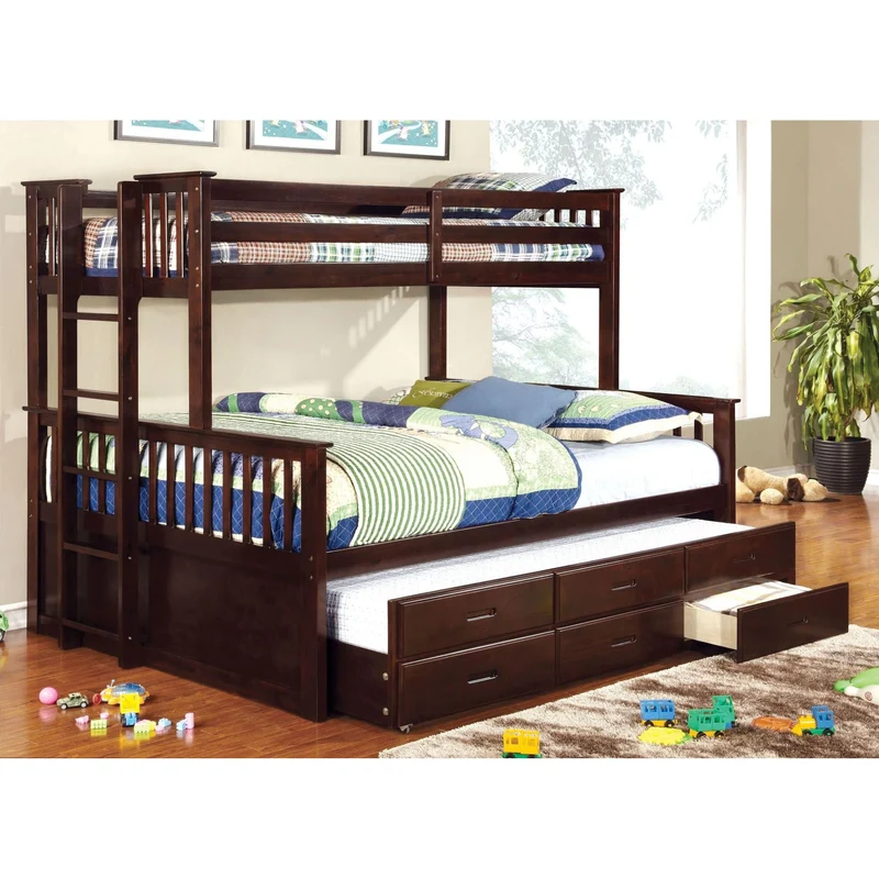 Furniture of America Kids Beds Trundle Bed CM-BK458Q-CTR-EXP