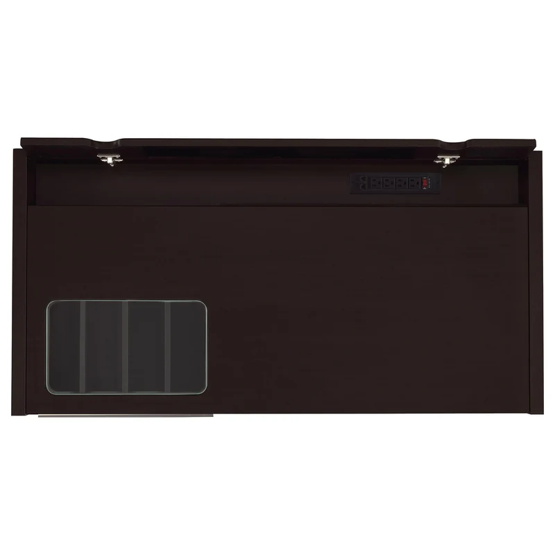Coaster Furniture Halston 800702 47-inch 2-Drawer Office Desk with Cabinet - Cappuccino