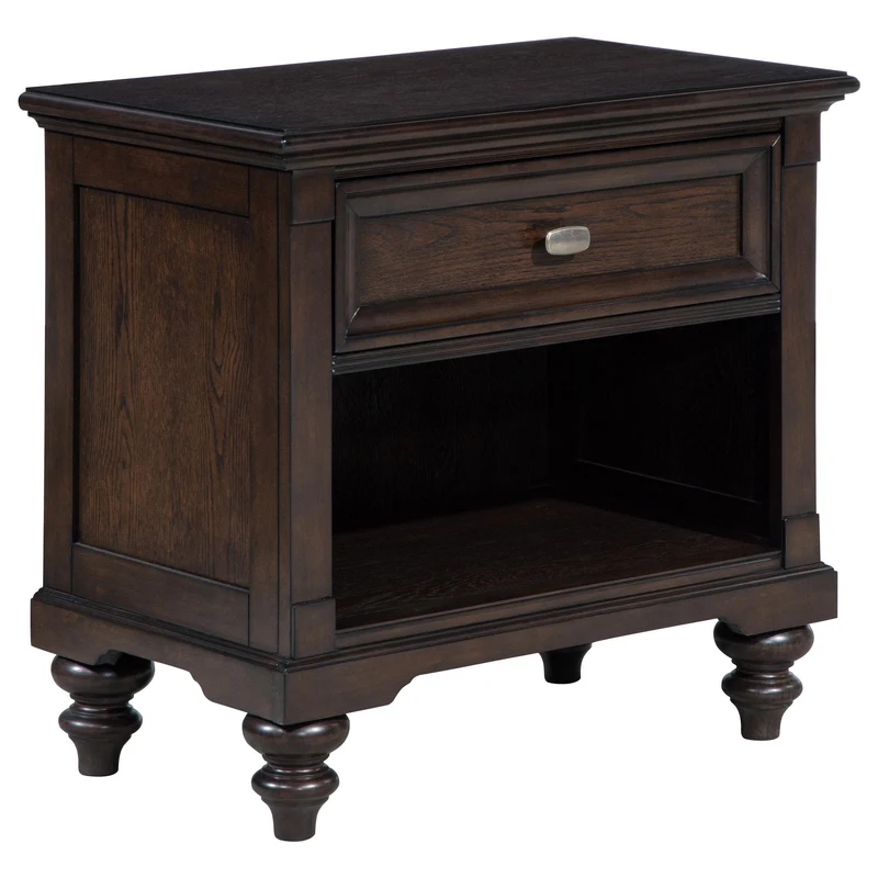 Coaster Furniture Andover 223632 1-Drawer Nightstand Bedside Table - Dark Oak