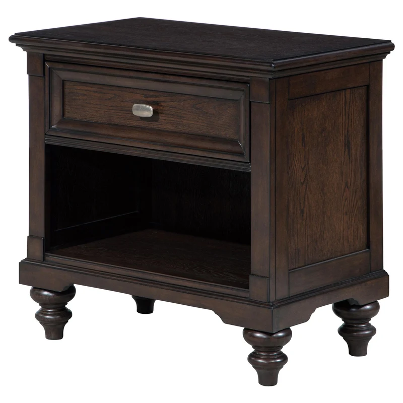 Coaster Furniture Andover 223632 1-Drawer Nightstand Bedside Table - Dark Oak