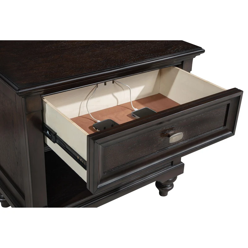 Coaster Furniture Andover 223632 1-Drawer Nightstand Bedside Table - Dark Oak