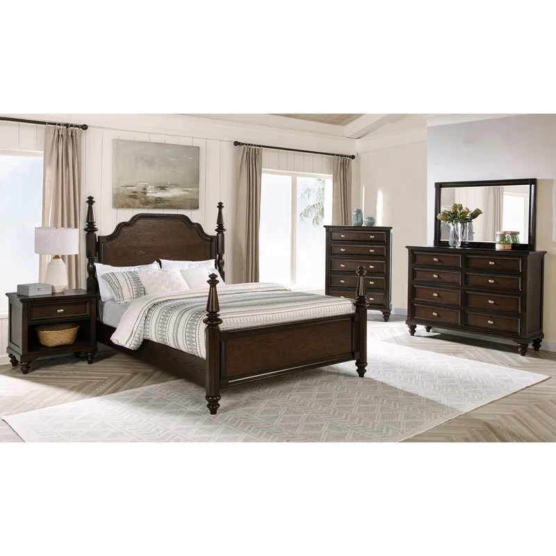 Coaster Furniture Andover 223632 1-Drawer Nightstand Bedside Table - Dark Oak