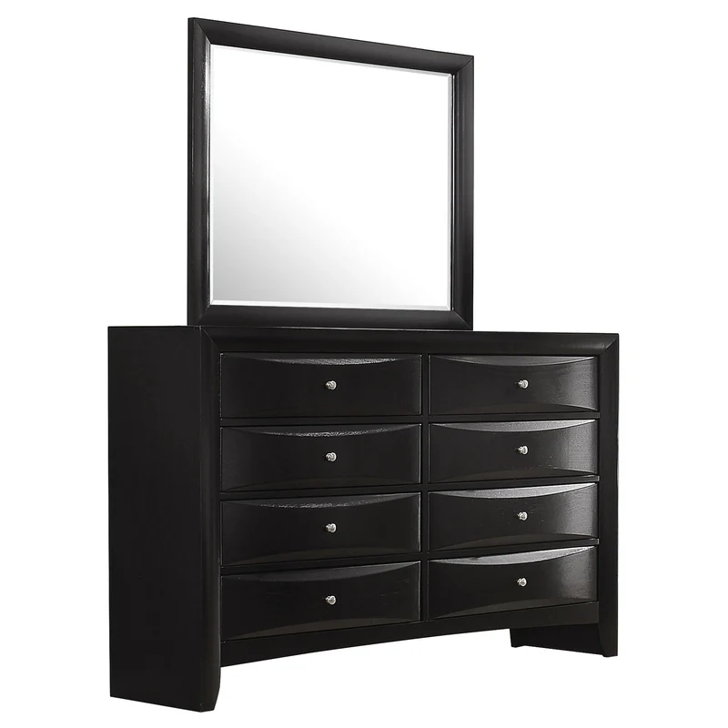 Coaster Furniture Briana 200703M 8-Drawer Dresser with Mirror - Black