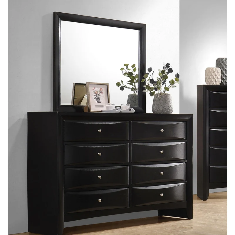 Coaster Furniture Briana 200703M 8-Drawer Dresser with Mirror - Black