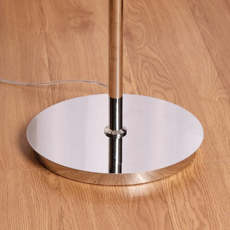 Contemporary Creative Metal & Glass Egg Tart-Shape 1-Light Standing Floor Lamp For Bedroom & Living Room