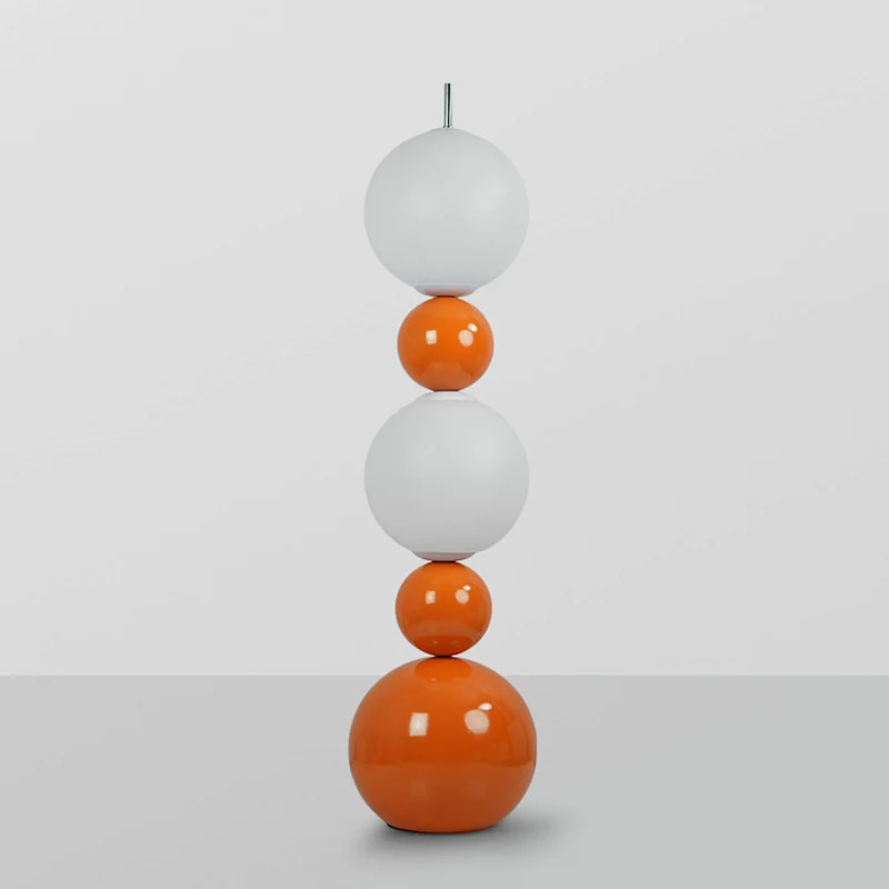 Modern Art Deco Iron And Acrylic Gourd-Shaped Ball LED Standing Floor Lamp For Living Room And Bedroom