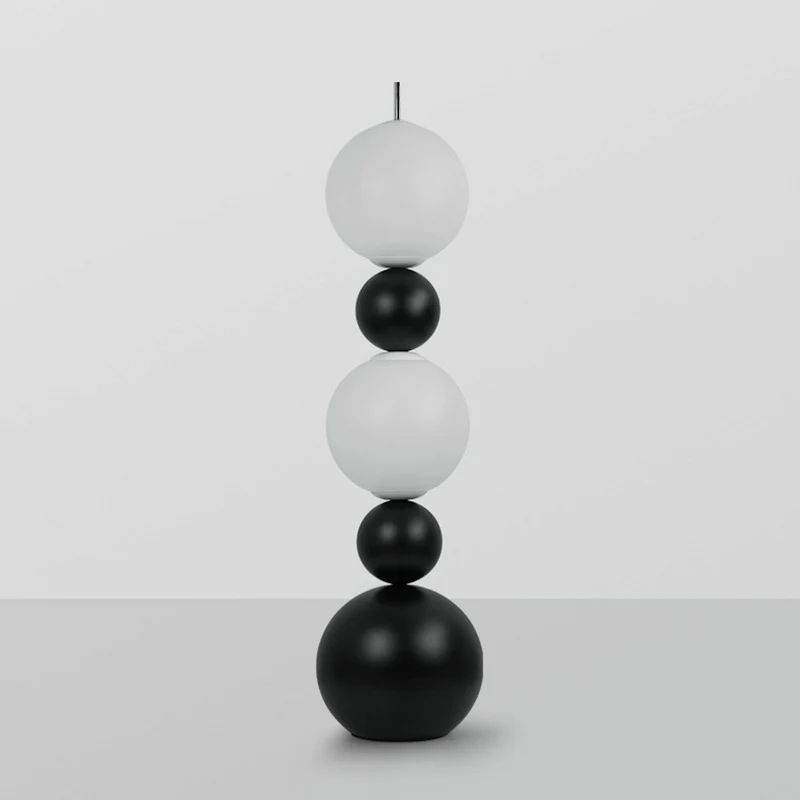Modern Art Deco Iron And Acrylic Gourd-Shaped Ball LED Standing Floor Lamp For Living Room And Bedroom