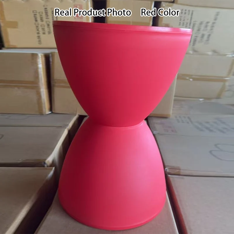 Modern Minimalist PP Hourglass-Shaped Stool Chair For Bedroom & Living Room