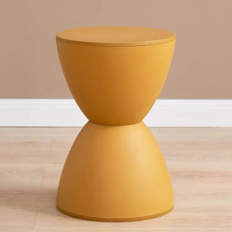 Modern Minimalist PP Hourglass-Shaped Stool Chair For Bedroom & Living Room